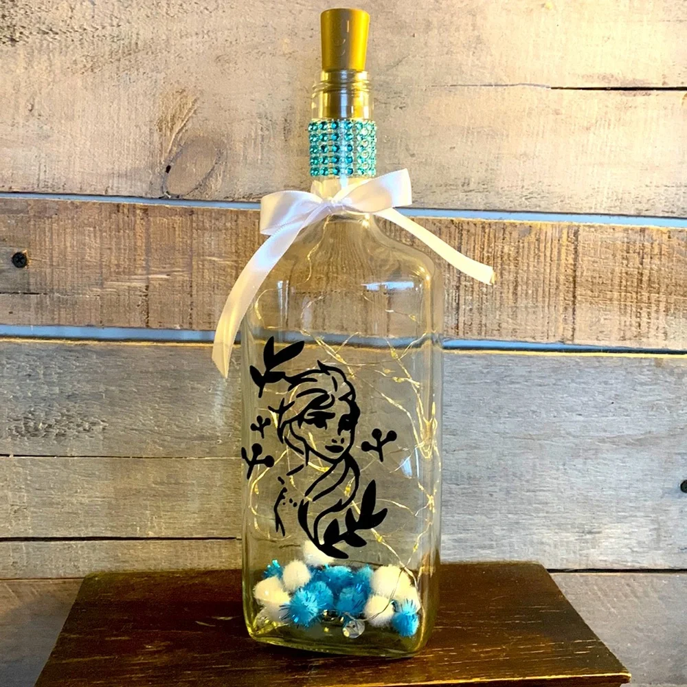 Elsa character bottle lantern